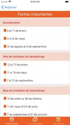 Calendario Académico UG android App screenshot 12