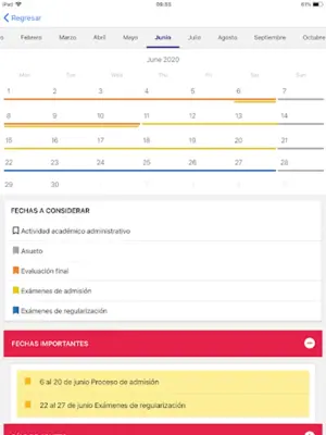 Calendario Académico UG android App screenshot 1