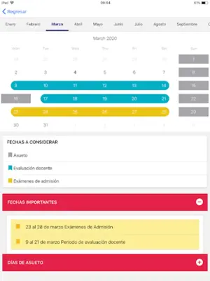 Calendario Académico UG android App screenshot 5