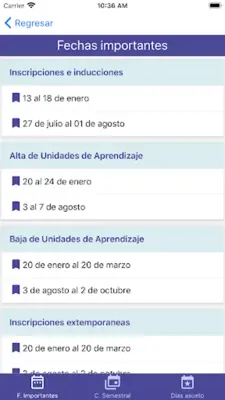 Calendario Académico UG android App screenshot 8